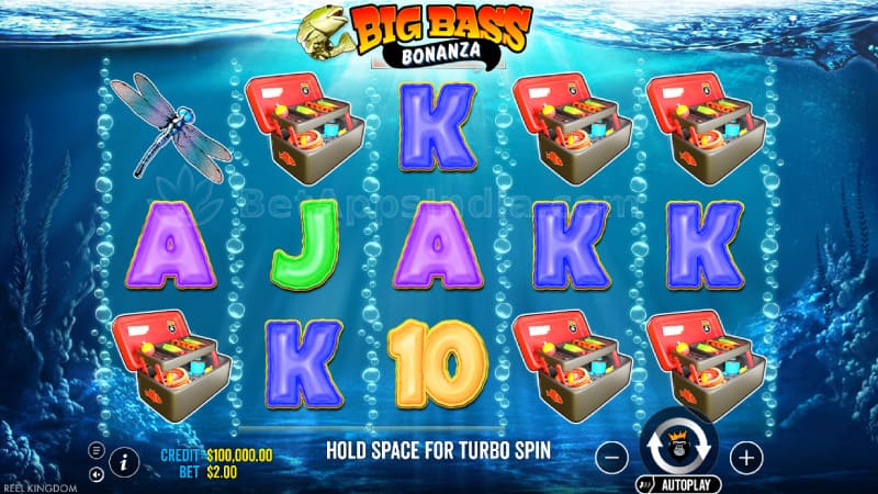 Big Bass Bonanza fishing themed slot reels