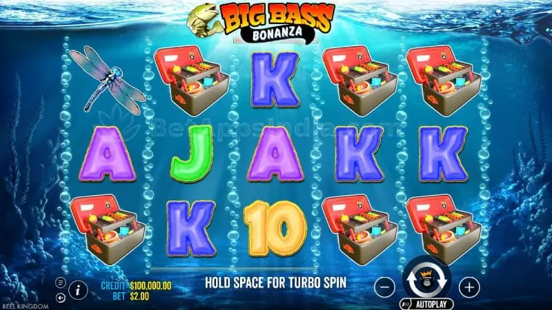 Big Bass Bonanza slot: the fisherman wild collecting money symbols in free spins