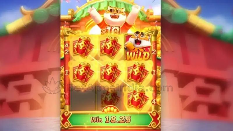Fortune Tiger Prosperity Feature respin with a multiplier wild in place